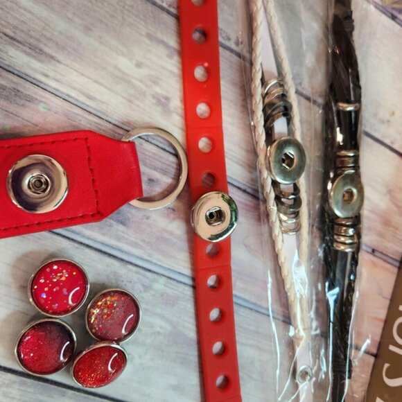 Fall Snap Bracelet Bundle- Red - Picture 5 of 5